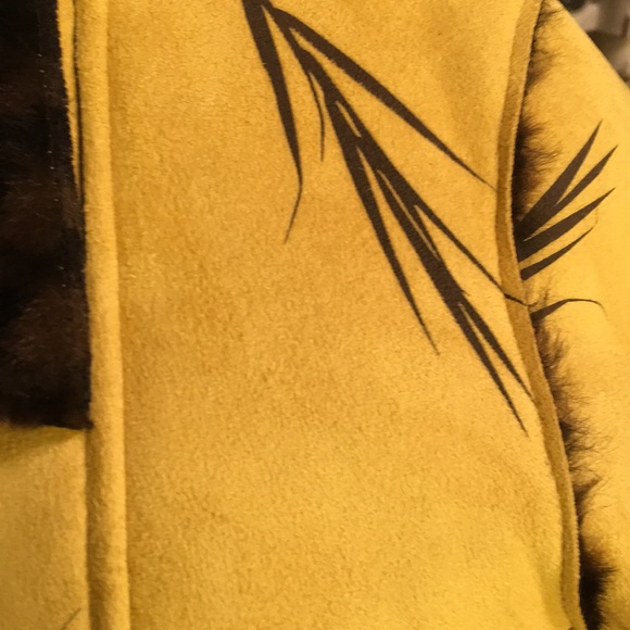 Yellow Patterned Women's Jacket - Picture 6 of 8